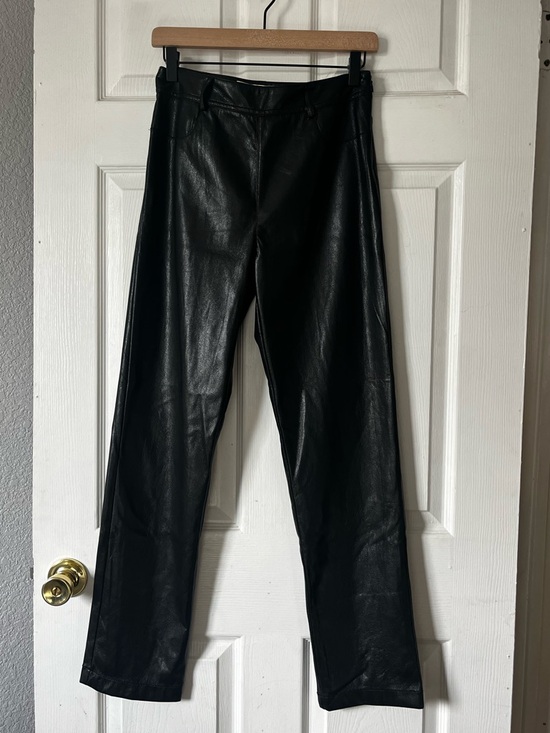 Diane Von Furstenberg Pants - Diane Von Furstenberg Black Faux Leather Chanda Trousers